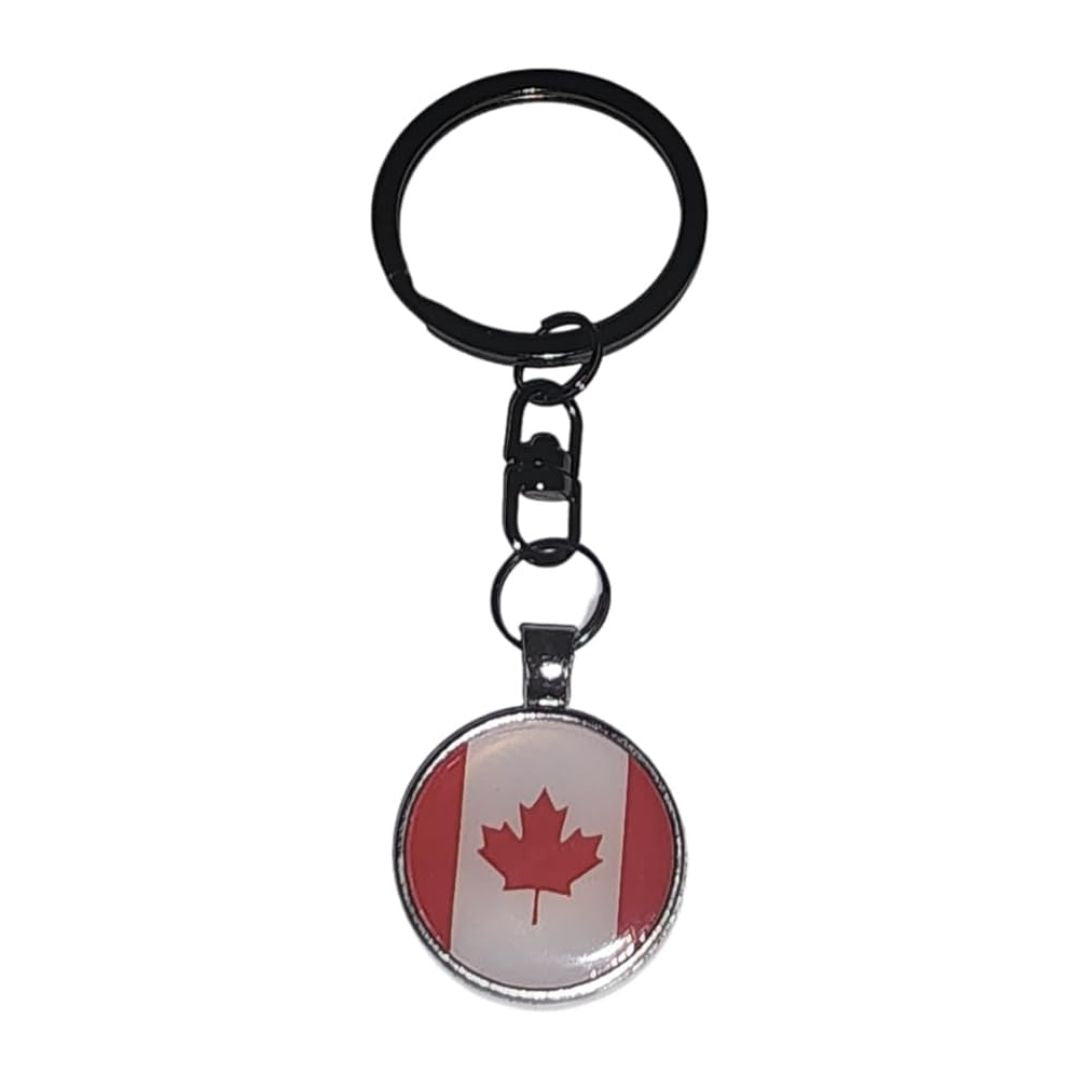 Canadian Flag Keychain: Swivel, Large Ring, Durable