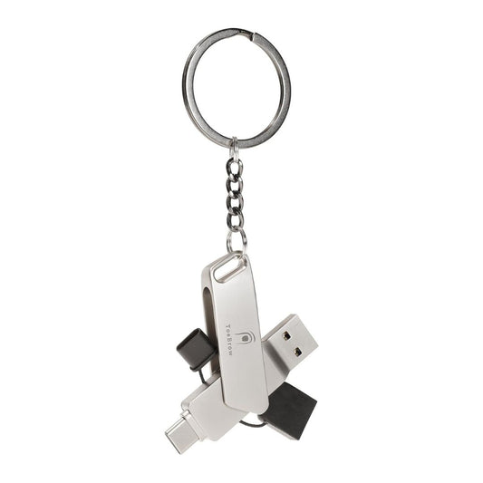 128GB Dual USB Flash Drive: Type-C & Type-A, High-Speed, Sturdy with Keychain - ToeBrow